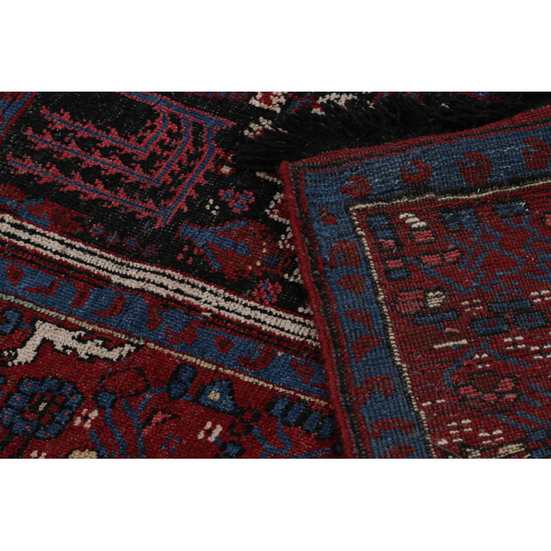 Burano Hand Knotted Wool Geometric Area Rug, Rectangle 4' x 6'