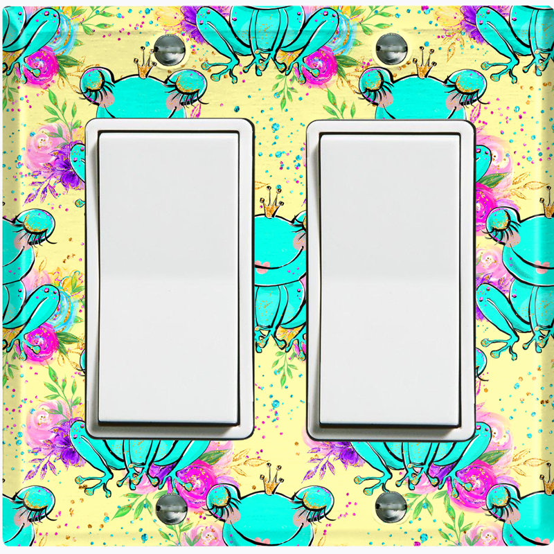 Princess Frog Green Crown Flower Yellow Animals 2 - Gang Rocker Standard Wall Plate