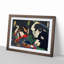 Male & Female Actors by Toyohara Kunichika - Picture Frame Art Print-55576804-55576805