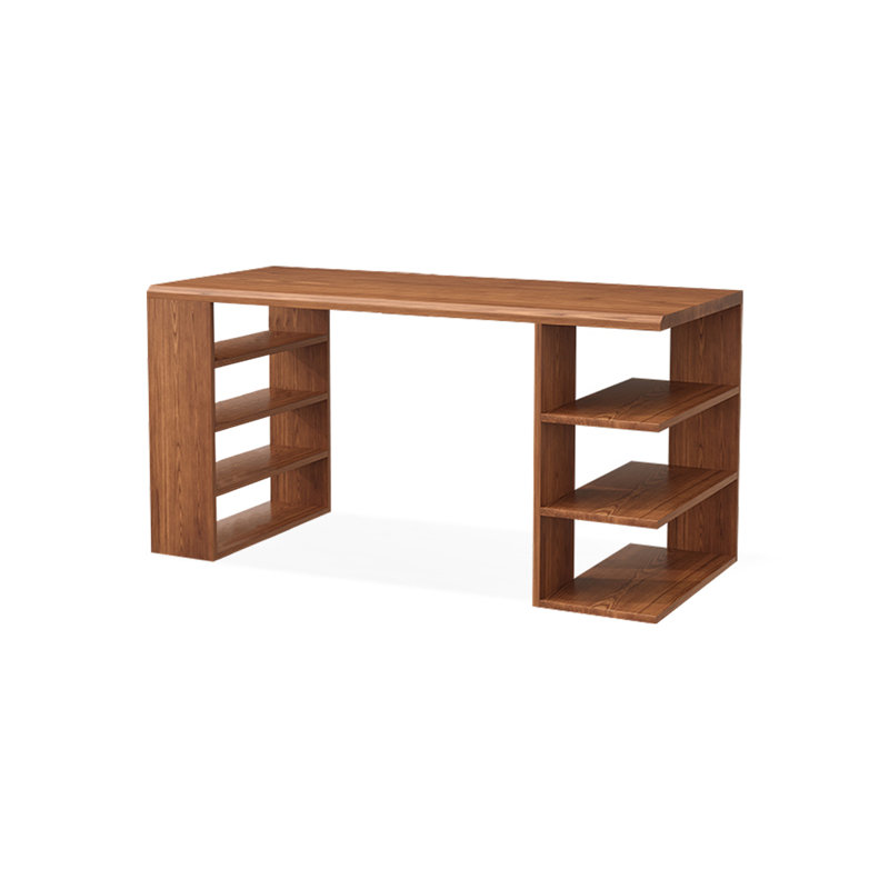 Bureaux rectangulaires bruns en bois massif, H 29,53 po x l 62,99 po x P 23,62 po