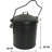 Helin Galvanised Bucket with Lid and Handle 13L Steel Log Carrier