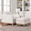 Fauteuil rembourré en duvet d'oie avec repose-pieds 34,5 po Cami-131073402
