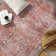 Labarbera Machine Washable Red/Gray Non-Slip Backing Area Rug