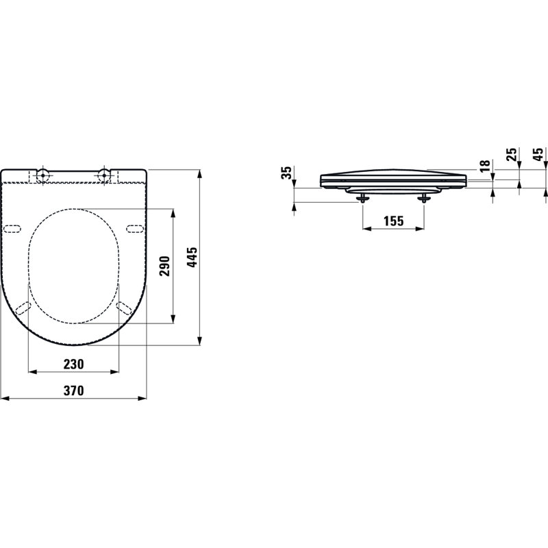 Laufen PRO Elongated Toilet Seat