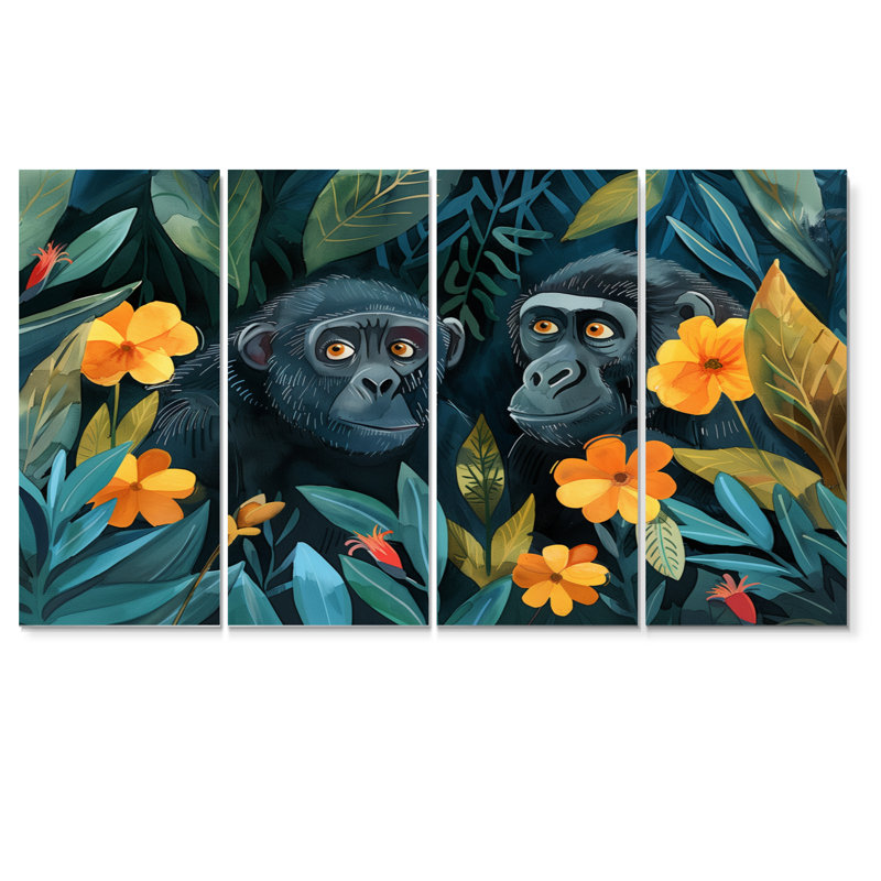 Cowden - Gorilla Canvas Art Set, 32" H x 64" W