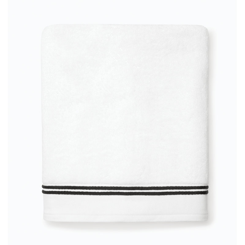 Aura Bath Sheet, White/Black