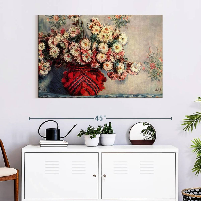 Chrysanthèmes - 1878, H 26 po x l 39 po