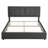 Kempst Upholstered Full Size Bed Frame with Adjustable Headboard, Full Platform Bedframe with Charging Station, Mattress Foundation with Wooden Slats Support, No Box Spring Needed-919758688-919488235
