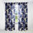 Cobalt Blue Baroque Scrolls Victorian Pattern I Blackout Single Curtain Panel-95457721