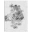 Léopard noir et blanc - impression sur toile tendue-29496804