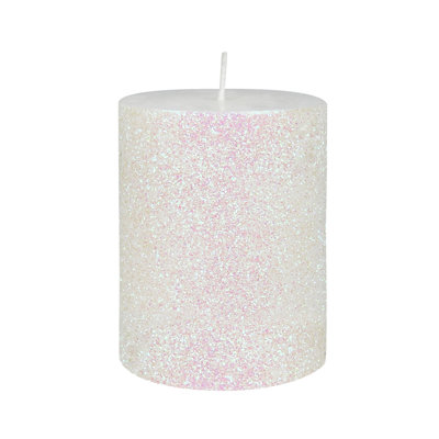 Bougie à paillettes sans parfum