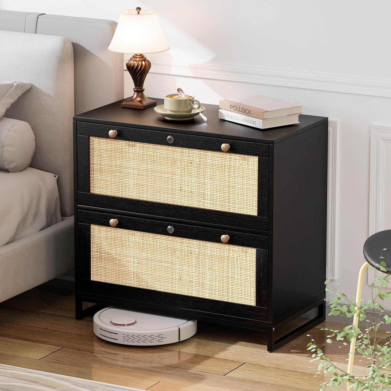 Beachcrest Home™ Blasko 29.53'' Wide 2 -Drawer File Cabinet - Black