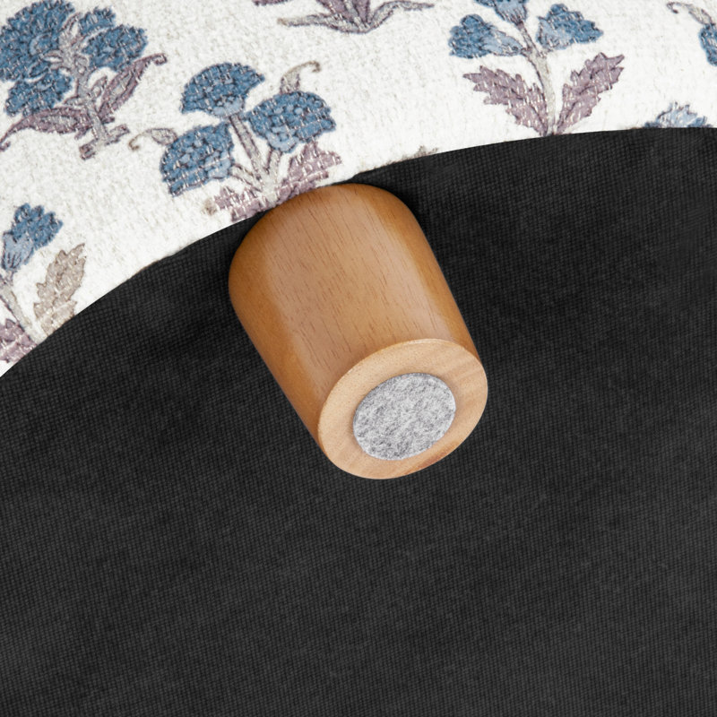 Repose-pieds rond avec rangement, Blue Floral