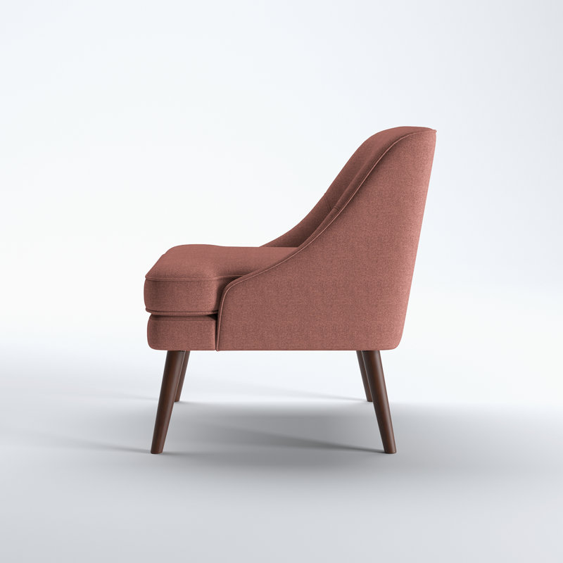 Laurine 24.8" W Linen Side Chair, Dusty Rose