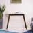 Diano 43.3" Narrow Console Table with Solid Wood Legs and Tempered Glass Top Desk-441693468