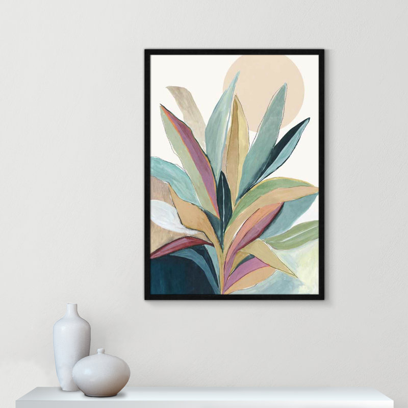 Sherbrooke Sherbrooke Bright Leaves I par Asia Jensen, Cadre mince noir sans cadre, H 35,5 po x l 25,5 po x P 0,75 po