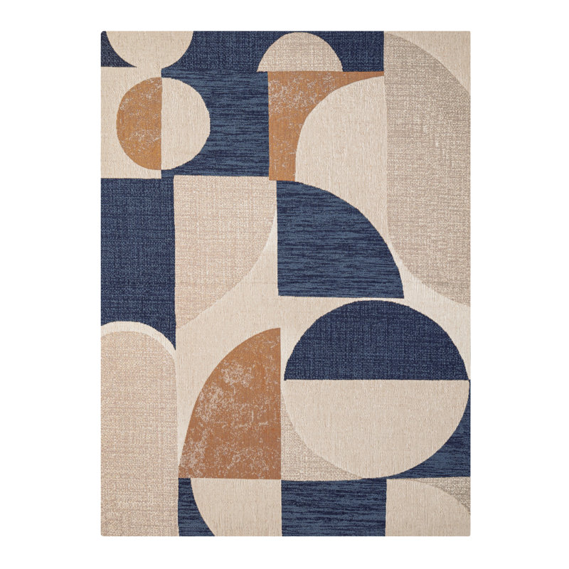 Tapis de chaise de bureau en jacquard de polyester avec support antidérapant Anji, H 0,25 po x l 40 po x P 54 po