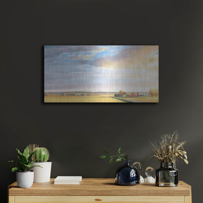 Latitude Run® 'Heartland Landscape Sky' by James Wiens Metal Wall Art
