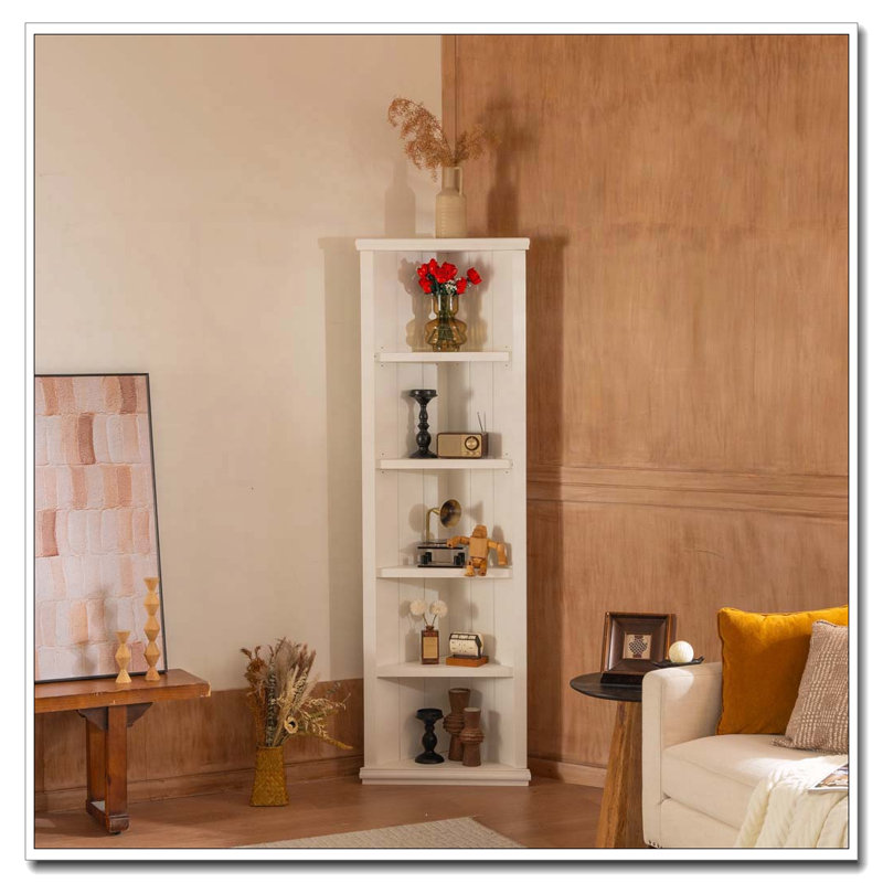 Armoire haute avec deux tablettes triangulaires