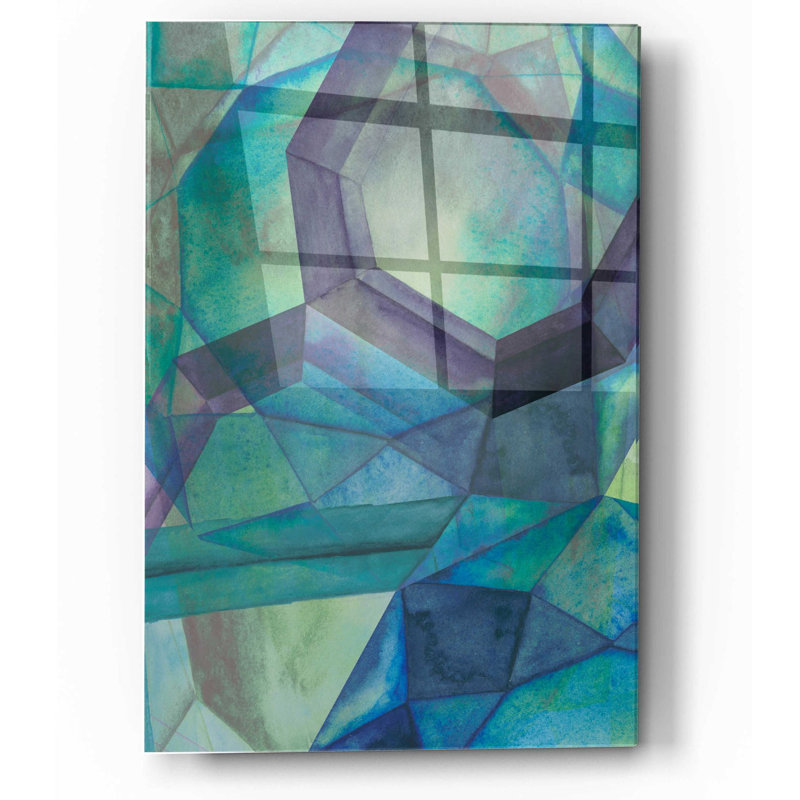 «Gemstones III» par Grace Popp, art mural en verre acrylique, H 16 po x l 12 po x P 0,13 po