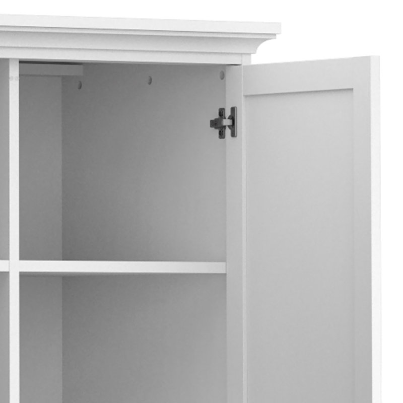 Woodburn 2 Door Manufactured Wood Wardrobe, White