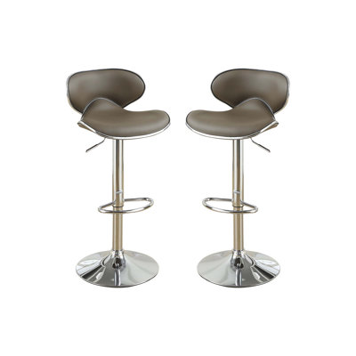 Tabourets de bar réglables en similicuir, ensemble de 2