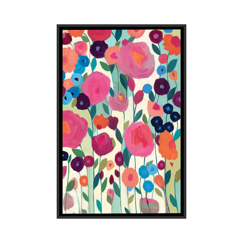 " Never A Dull Moment " by Carrie Schmitt, 26" H x 18" W x 1.5" D, Black Framed Canvas, No Mat