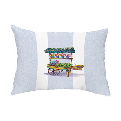 Housse et insert de coussin rectangulaire d'extérieur Veggie Cart