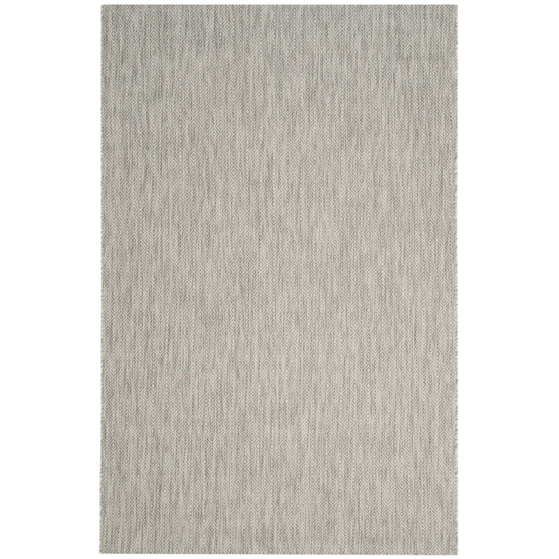 Geometric Gray Indoor/Outdoor Area Rug, Rectangle 2'7" x 5'