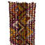 Tapis turc rétro tissé à la main Kilim avec pompons colorés