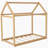Twin Size Wooden House Bed Wood Color