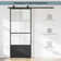 84" Glass and Metal Barn Door with Installation Hardware Kit (Include Soft-Close)
