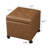 Clariece 17.7" Square Faux Leather Storage Ottoman with Casters-1747314369