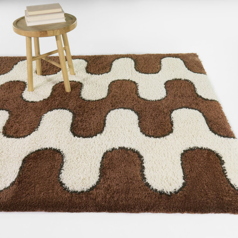 Tapis rouille à poils longs Treadwell, Rectangle 5 pi 3 po x 7 pi