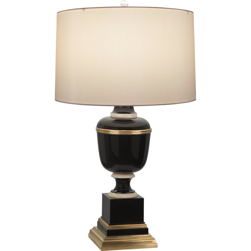 Annika Metal Table Lamp, 29.5" H x 17" W x 17" D, Black, Spindrift Snowflake