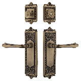 Nostalgic Warehouse Egg & Dart Entry Set with Fleur Lever