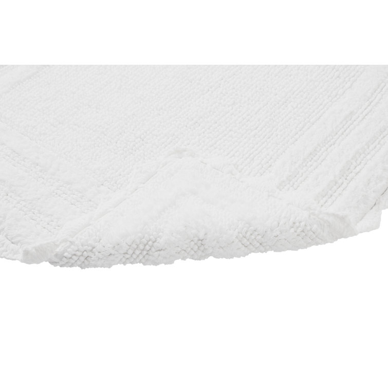 Better Trends Lilly Crochet Collection 20 in. x 20 in. White 100% Cotton Contour Bath Rug