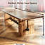 Table de salle à manger rustique rustique en bois massif avec pieds robustes et support en croix en métal-386401462