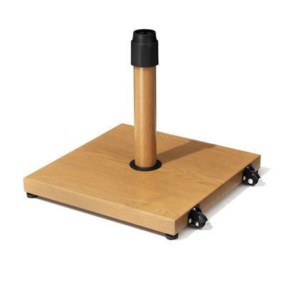 39,33 lb Base de parasol autoportante avec roues, teck