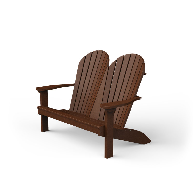 Banc de jardin en plastique Wisby, Brun Tudor