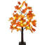 Érable d'automne artificiel illuminé 24 lumières à DEL avec 6 cônes à piles et minuterie, décorations d'automne pour la fête de l'Action de grâce