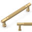 Paquet de 10 poignées d'armoire moletées bronze champagne 5 trous (128 mm)