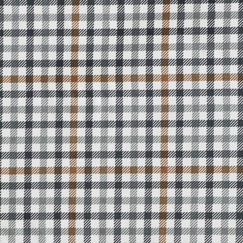 Shasta Lake Cotton Percale Standard Sheet Set, Queen Sheet Set with 2 Pillowcases, Beige Plaid