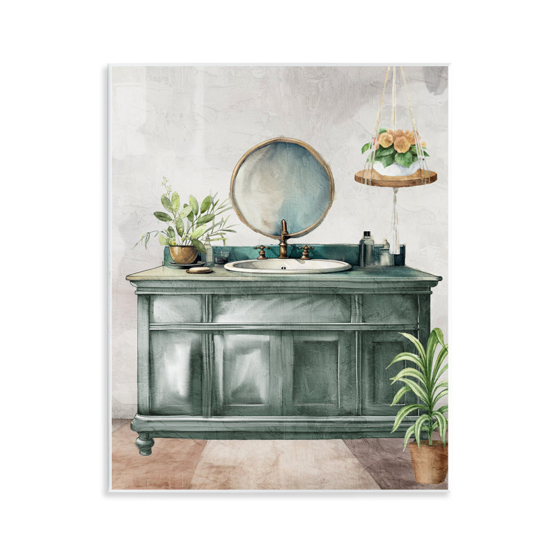 Plaque murale pour salle de bain Bath Greens, design par Kim Allen