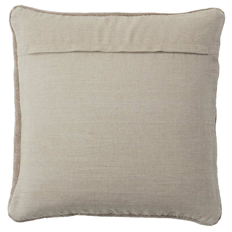Coussin Jaipur Living Illumine, Duvet, Gris, Carré 24 po