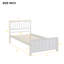 Lit plateforme simple en bois avec tête et pied de lit - Structure classique en bois de pin, aucun sommier requis-1718729098