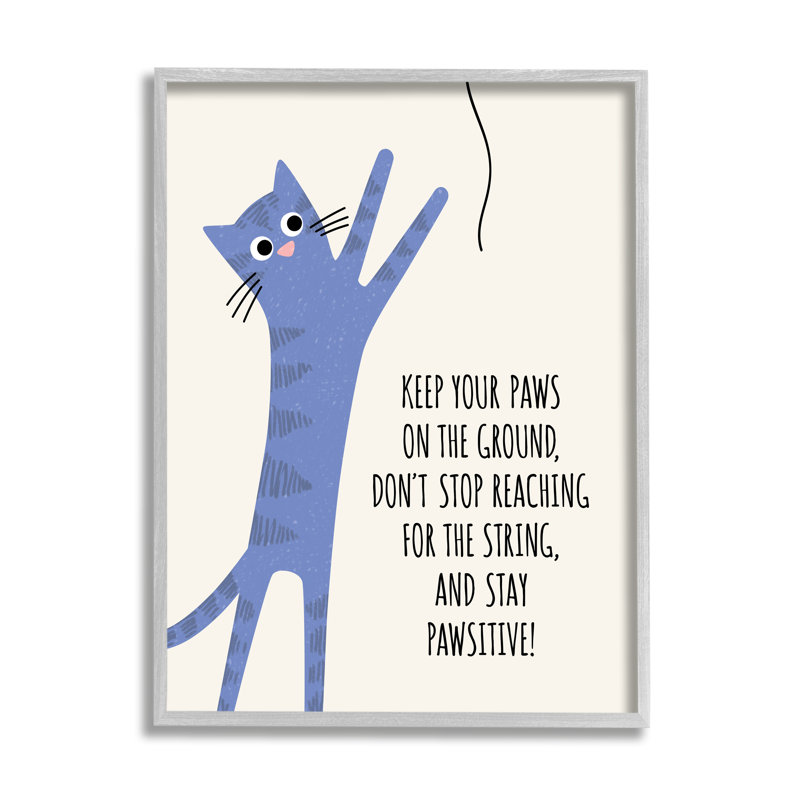 «Stay Pawsitive CArt» par Setoon, L 24 po x H 30 po, Estampe numérique Farmhouse