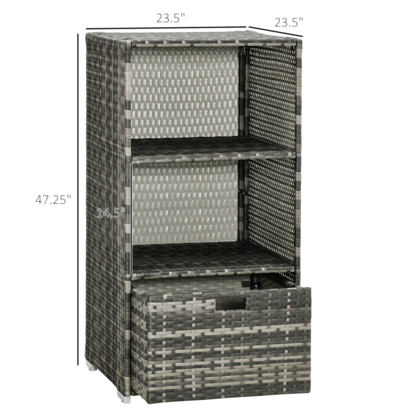 Porte-serviettes de piscine Outsunny Valet, Gris