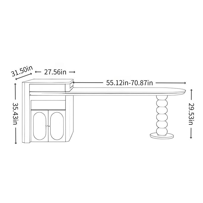 Table de salle à manger française rétro et simple