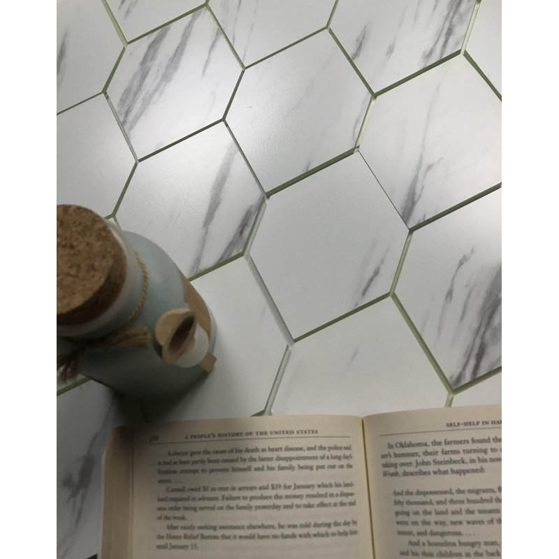 Tuscan Design 5.12'' W x 3.5'' L Glass Peel and Stick Mosaic Tile